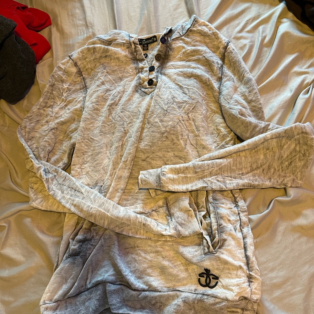 hoodie with buttons